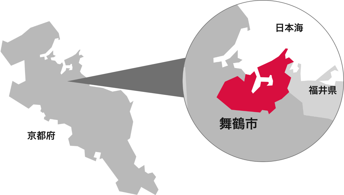 舞鶴市の地図