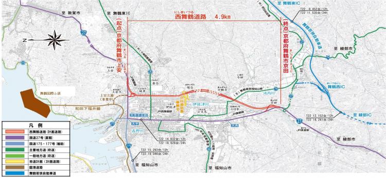 西舞鶴道路　位置図